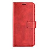 Practical Flip Case for Motorola Moto G35 5G in PU Leather - Red