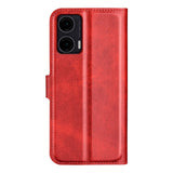 Practical Flip Case for Motorola Moto G35 5G in PU Leather - Red