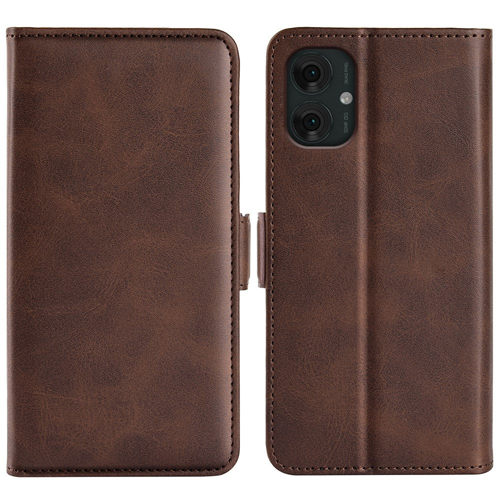 EIDERWOOD Motorola Moto G55 Wallet Flip Case in Leather with Wallet - Dark Brown