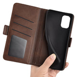 EIDERWOOD Motorola Moto G55 Wallet Flip Case in Leather with Wallet - Dark Brown