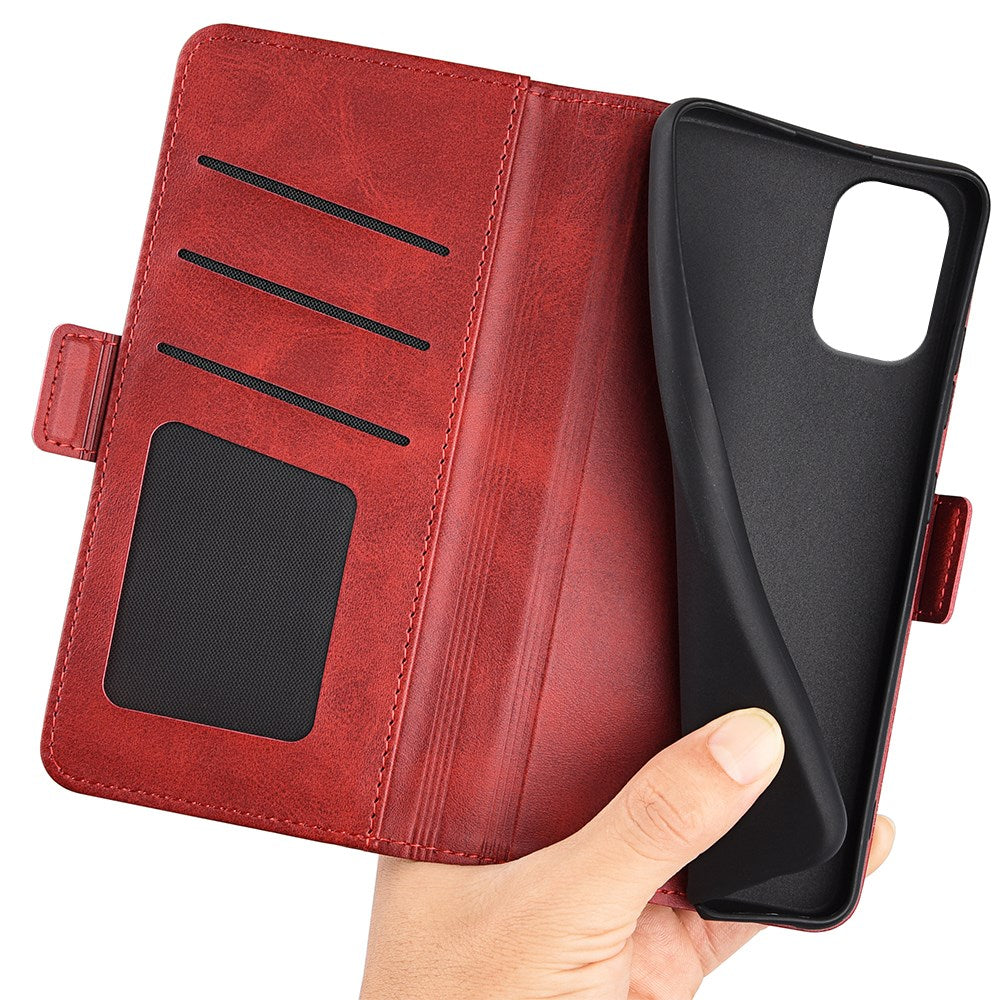 Motorola Moto G55 Wallet Flip Case in Leather with Wallet - Red