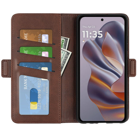 EIDERWOOD Motorola Edge 50 Neo Wallet Flip Case in Leather with Wallet - Brown