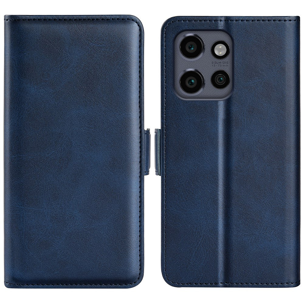 EIDERWOOD Motorola Edge 50 Neo Wallet Flip Case in Leather with Wallet - Dark Blue