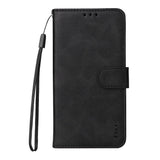 EIDERWOOD Samsung Galaxy S25 Ultra 2-in-1 Faux Leather Flip Case with Screen Protector Glass - Black