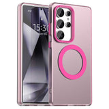 EIDERWOOD Samsung Galaxy S25 Ultra Hybrid Plastic Case - MagSafe Compatible - Transparent / Pink