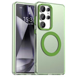 EIDERWOOD Samsung Galaxy S25 Ultra Hybrid Plastic Case - MagSafe Compatible - Transparent / Green