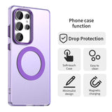 EIDERWOOD Samsung Galaxy S25 Ultra Hybrid Plastic Case - MagSafe Compatible - Transparent / Purple