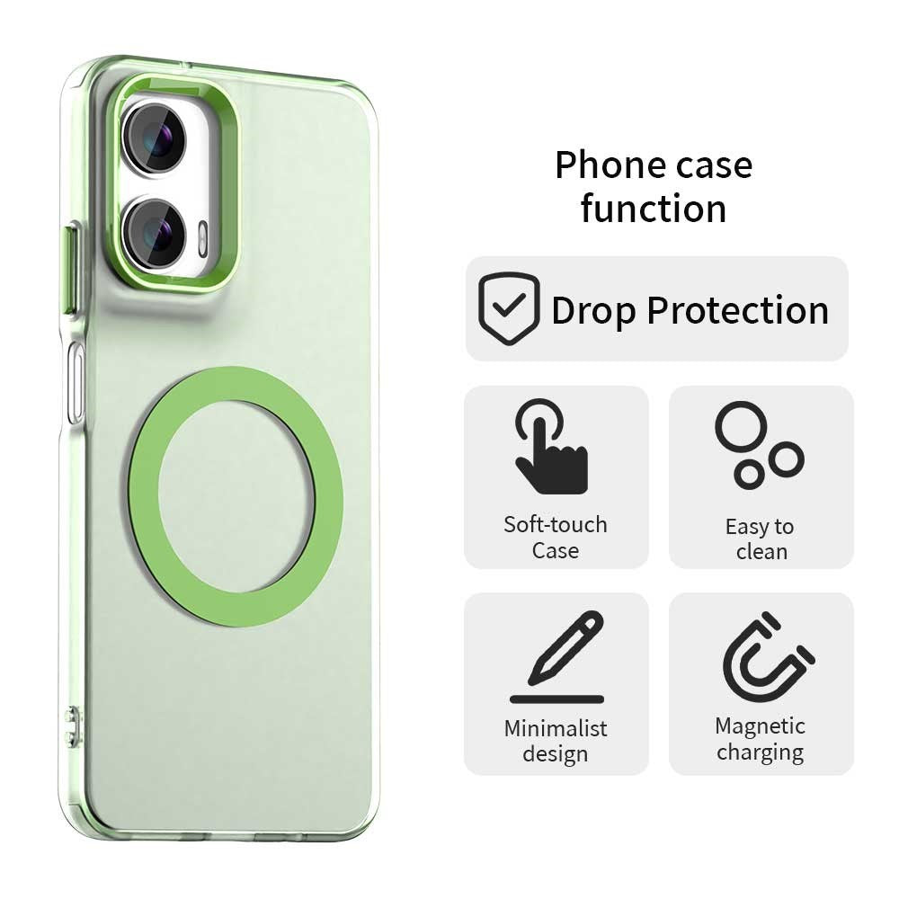 EIDERWOOD Motorola Moto G35 5G Hybrid Plastic Case - MagSafe Compatible - Transparent / Green