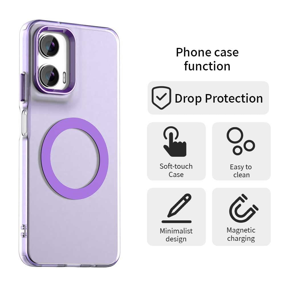 EIDERWOOD Motorola Moto G35 5G Hybrid Plastic Case - MagSafe Compatible - Transparent / Purple