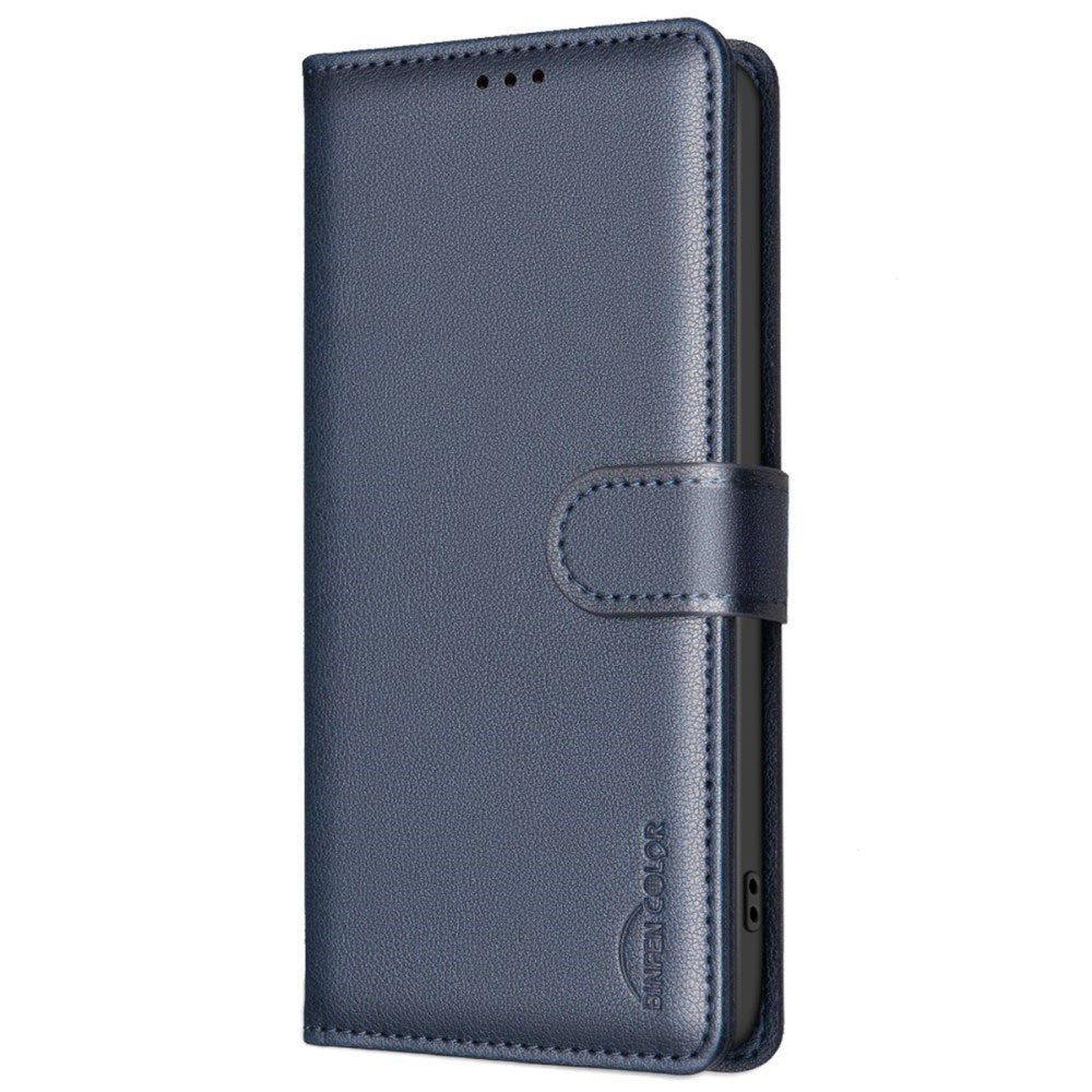 Samsung Galaxy A36 (5G) BINFEN Faux Leather Flip Case with RFID Blocking - Blue