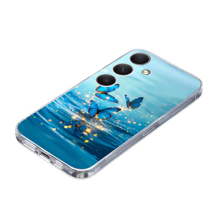 EIDERWOOD Samsung Galaxy S25 FE Flexible Plastic Case with Motif - Water / Blue Butterflies