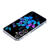 EIDERWOOD Samsung Galaxy S25 FE Flexible Plastic Case with Motif - Black / Blue Butterflies