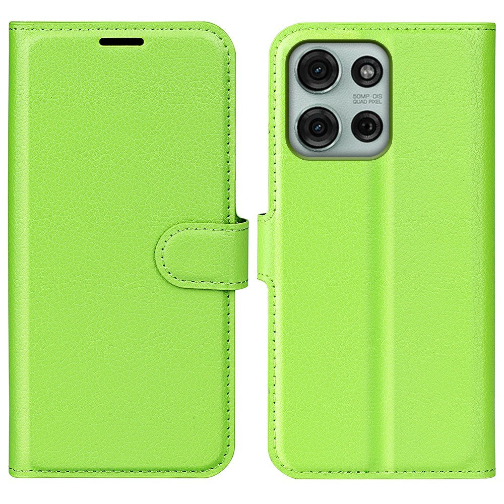 EIDERWOOD Motorola Moto G75 (5G) Faux Leather Flip Case with Cardholder & Stand Function - Green