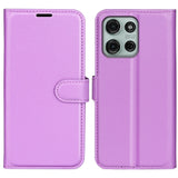 EIDERWOOD Motorola Moto G75 (5G) Faux Leather Flip Case with Cardholder & Stand Function - Purple