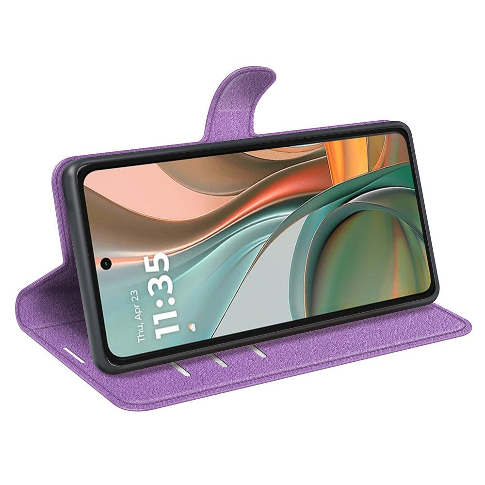 EIDERWOOD Motorola Moto G75 (5G) Faux Leather Flip Case with Cardholder & Stand Function - Purple