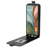 EIDERWOOD Motorola Moto G75 5G Case with Card Slots – Vertical Flip Faux Leather Case - Black