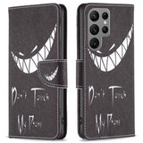 EIDERWOOD Samsung Galaxy S25 Ultra Faux Leather Case with Wallet & Stand Function - "Dont Touch My Phone"