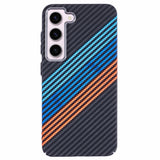 EIDERWOOD Patterned Carbon Case - Samsung Galaxy S23 - MagSafe Compatible - Colorful Stripes