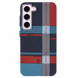 EIDERWOOD Patterned Carbon Case - Samsung Galaxy S23 - MagSafe Compatible - Dark Checkered Pattern