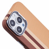 EIDERWOOD Patterned Carbon Case - iPhone 16 Pro - MagSafe Compatible - Light Stripes