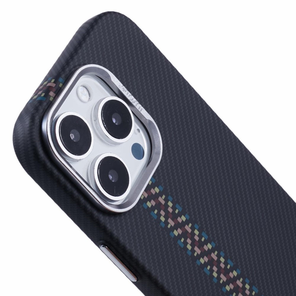 EIDERWOOD Patterned Carbon Case - iPhone 16 Pro - MagSafe Compatible - Dark ZigZag Pattern