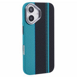 EIDERWOOD Patterned Carbon Case - iPhone 16 - MagSafe Compatible - Blue/Black