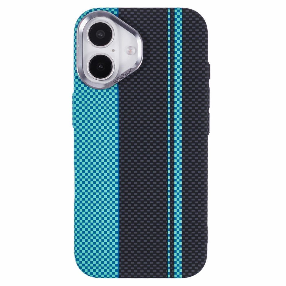 EIDERWOOD Patterned Carbon Case - iPhone 16 - MagSafe Compatible - Blue/Black