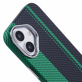 EIDERWOOD Patterned Carbon Case - iPhone 16 - MagSafe Compatible - Green/Black