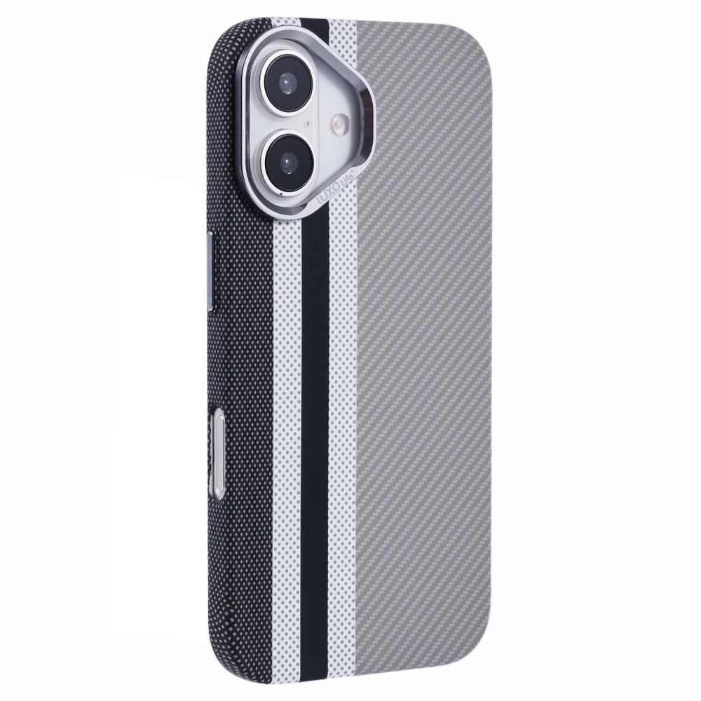 EIDERWOOD Patterned Carbon Case - iPhone 16 - MagSafe Compatible - Grey Stripes