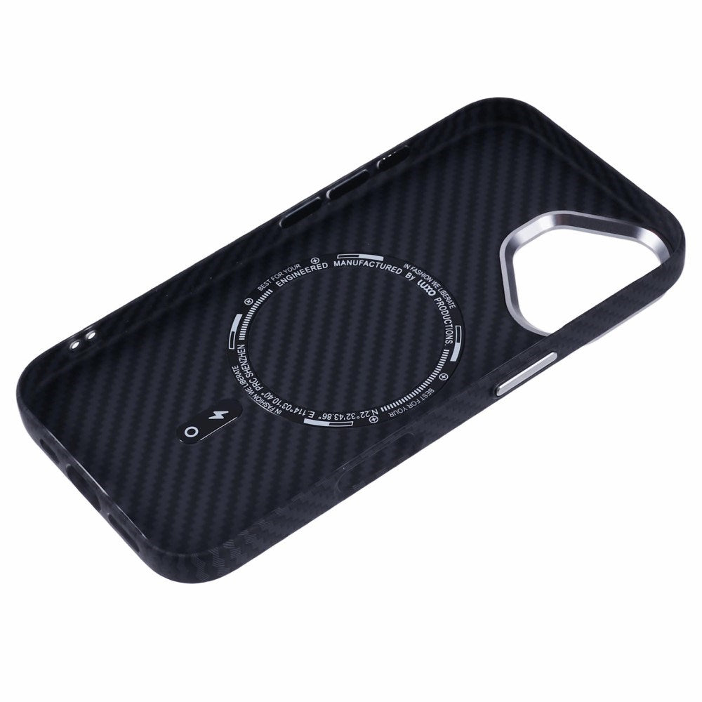 EIDERWOOD Patterned Carbon Case - iPhone 16 - MagSafe Compatible - Black