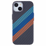 EIDERWOOD Patterned Carbon Case - iPhone 15 - MagSafe Compatible - Colorful Stripes