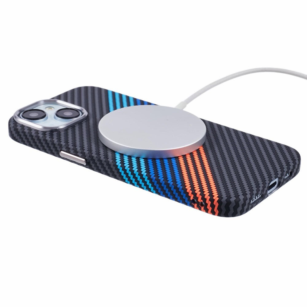 EIDERWOOD Patterned Carbon Case - iPhone 15 - MagSafe Compatible - Colorful Stripes