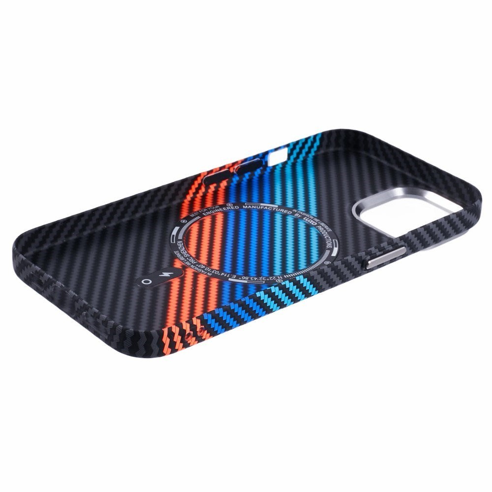 EIDERWOOD Patterned Carbon Case - iPhone 15 - MagSafe Compatible - Colorful Stripes