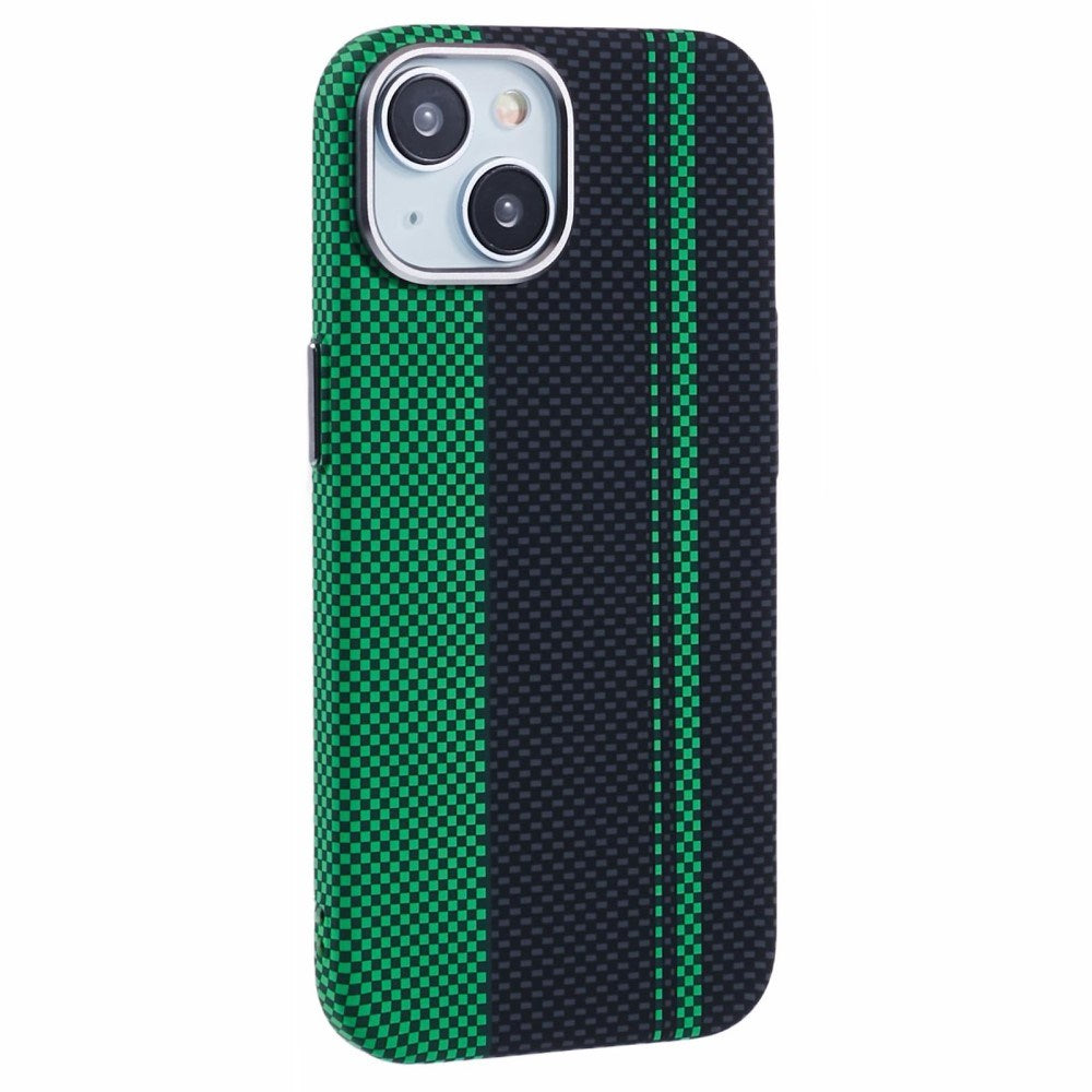 EIDERWOOD Patterned Carbon Case - iPhone 15 - MagSafe Compatible - Green/Black