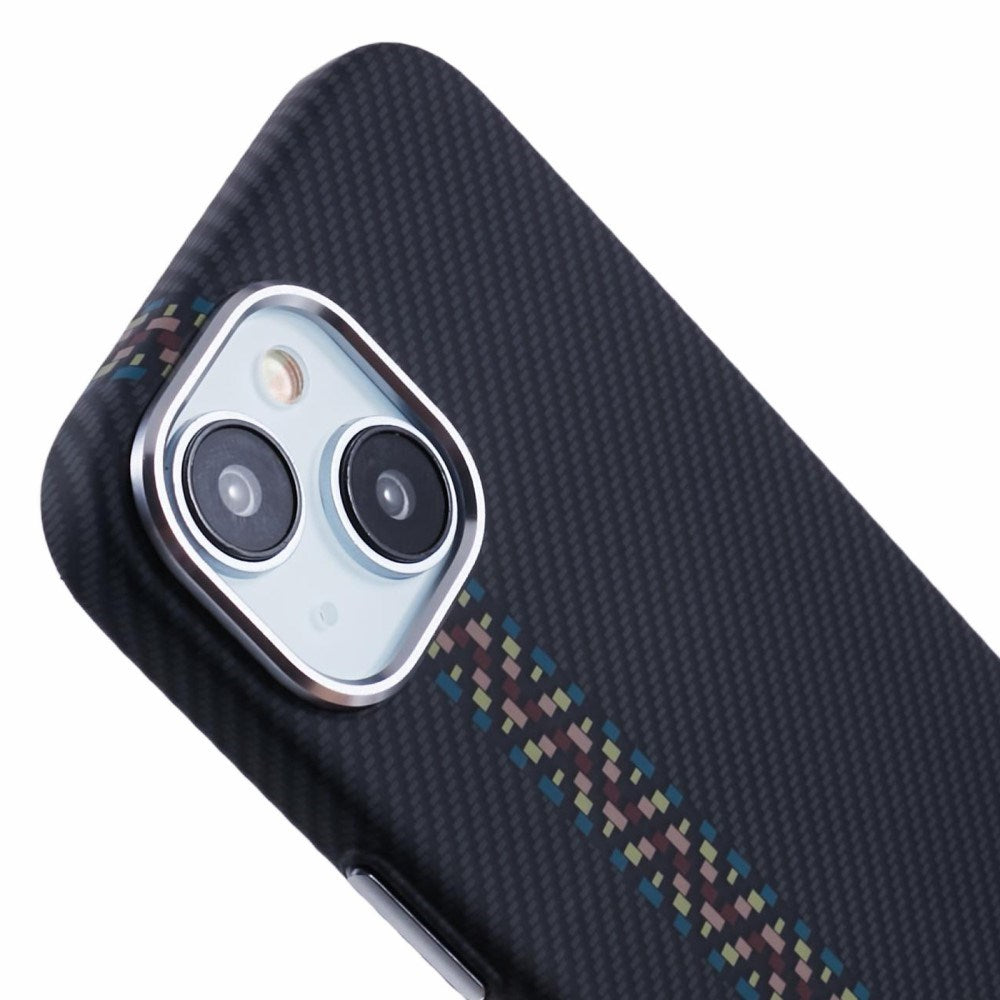 EIDERWOOD Patterned Carbon Case - iPhone 15 - MagSafe Compatible - Dark ZigZag Pattern