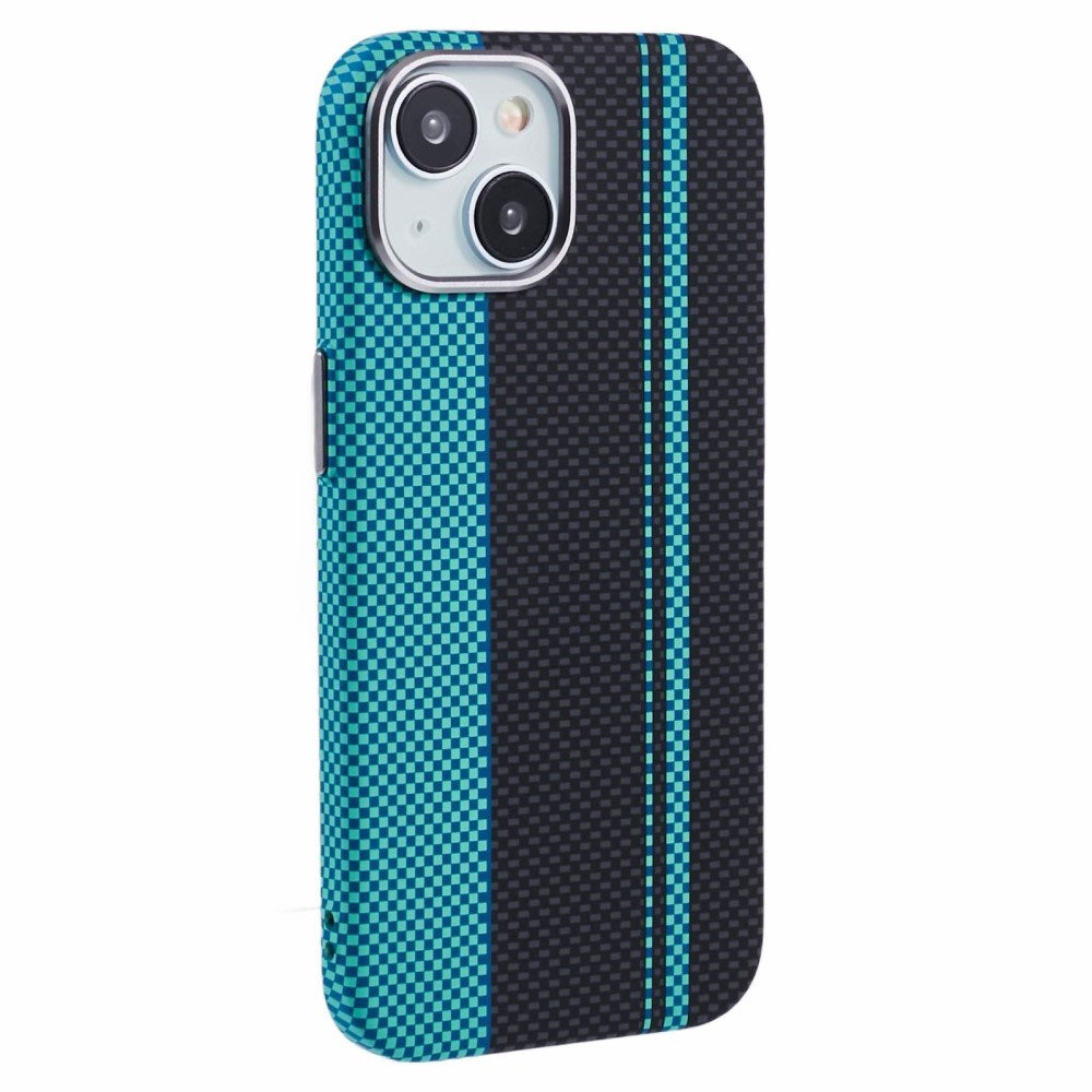 EIDERWOOD Patterned Carbon Case - iPhone 15 - MagSafe Compatible - Blue/Black