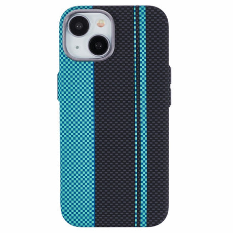 EIDERWOOD Patterned Carbon Case - iPhone 15 - MagSafe Compatible - Blue/Black