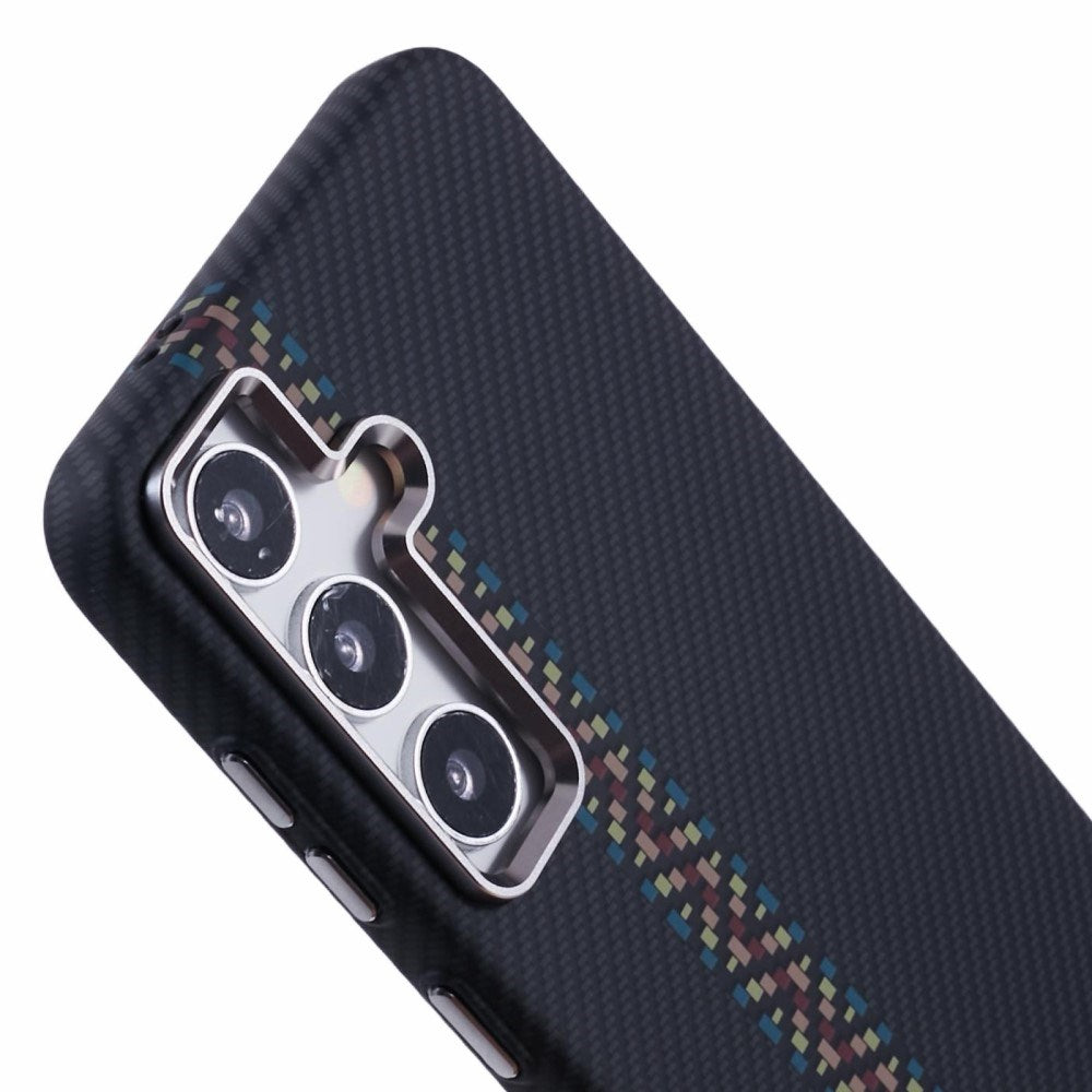 EIDERWOOD Patterned Carbon Case - Samsung Galaxy S24 - MagSafe Compatible - Dark ZigZag Pattern