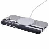 EIDERWOOD Patterned Carbon Case - Samsung Galaxy S24 - MagSafe Compatible - Grey Stripes