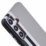 EIDERWOOD Patterned Carbon Case - Samsung Galaxy S24 - MagSafe Compatible - Grey Stripes