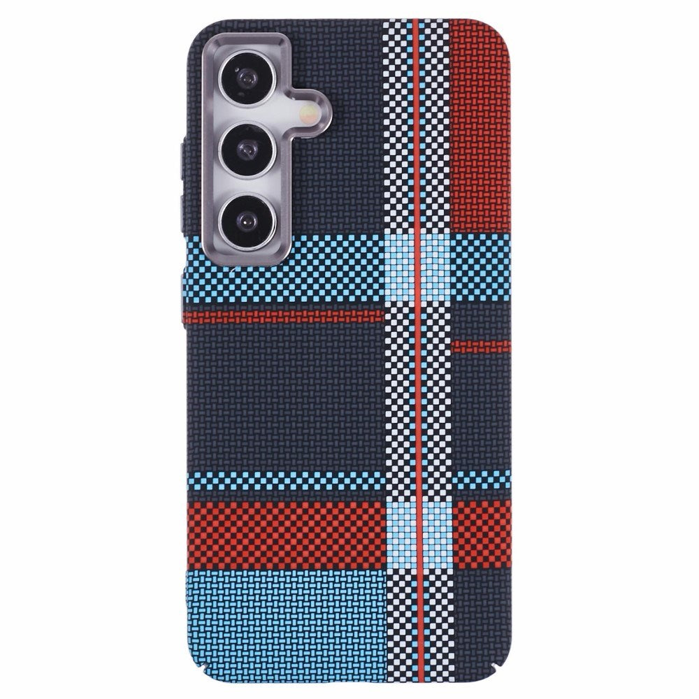 EIDERWOOD Patterned Carbon Case - Samsung Galaxy S24 - MagSafe Compatible - Dark Checkered Pattern