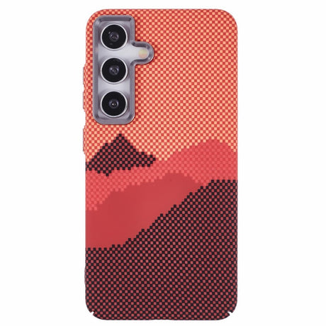 EIDERWOOD Patterned Carbon Case - Samsung Galaxy S24 - MagSafe Compatible - Orange Peak