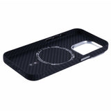 EIDERWOOD Patterned Carbon Case - iPhone 15 Pro - MagSafe Compatible - Black