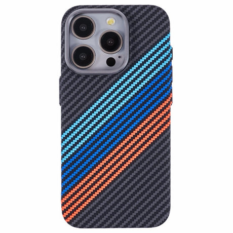 EIDERWOOD Patterned Carbon Case - iPhone 15 Pro - MagSafe Compatible - Colorful Stripes