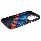 EIDERWOOD Patterned Carbon Case - iPhone 15 Pro - MagSafe Compatible - Colorful Stripes