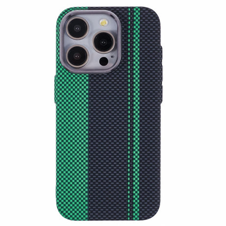 EIDERWOOD Patterned Carbon Case - iPhone 15 Pro - MagSafe Compatible - Green/Black