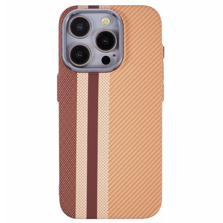 EIDERWOOD Patterned Carbon Case - iPhone 15 Pro - MagSafe Compatible - Light Stripes