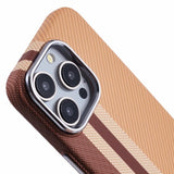 EIDERWOOD Patterned Carbon Case - iPhone 15 Pro - MagSafe Compatible - Light Stripes