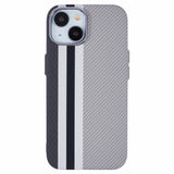 EIDERWOOD Patterned Carbon Case - iPhone 14 - MagSafe Compatible - Grey Stripes