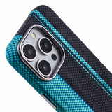 EIDERWOOD Patterned Carbon Case - iPhone 14 Pro - MagSafe Compatible - Blue/Black